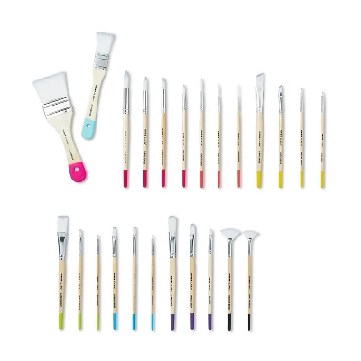 24pc Artist Paintbrush Set - Mondo Llama™ 1 24pc Artist Paintbrush Set - Mondo Llama™
