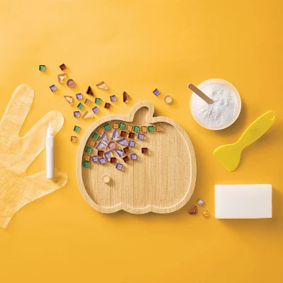Halloween Craft Mosaic Pumpkin Trivet Kit - Mondo Llama™ 2 Halloween Craft Mosaic Pumpkin Trivet Kit - Mondo Llama™ - Image 2