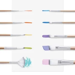 10pc Artist Paintbrush Set - Mondo Llama™: Nylon & Wood, Watercolor, Oil, Tempera, Acrylic, Bright, Fan, Round, Angle -Mondo Llama Shop GUEST 171dd6fb c3b2 4129 93c9 59ce7ff42fc2