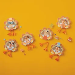 6ct Thanksgiving Craft Turkey Foam Platter Kit - Mondo Llama™