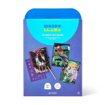 Scratch Art Book Craft Kit -Mondo Llama™: DIY Art Kit For Kids 6+, Includes Wooden Dowel & Paper, Choking Hazard Warning 4 Scratch Art Book Craft Kit -Mondo Llama™: DIY Art Kit For Kids 6+, Includes Wooden Dowel & Paper, Choking Hazard Warning - Image 4