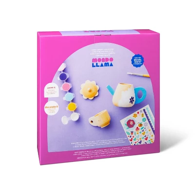 Paint-Your-Own Wood Tea Set Kit - Mondo Llama™ 2 Paint-Your-Own Wood Tea Set Kit - Mondo Llama™ - Image 2