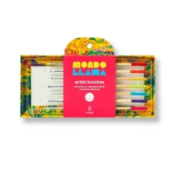 7pc Artist Paintbrush Set - Mondo Llama™: Nylon & Wood, Watercolor, Oil, Tempera, Acrylic, Filbert, Round, Angle Brushes -Mondo Llama Shop GUEST 21dfa1ff cd56 41e8 b5a5 e4f8aa7a79e7