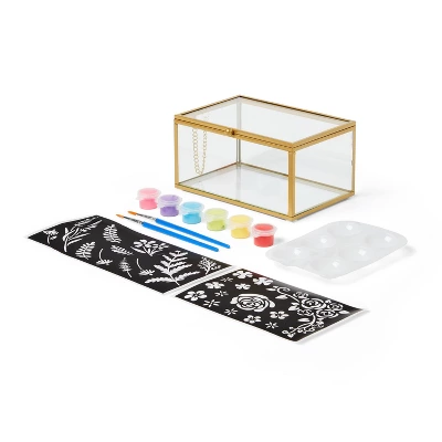 Glass Jewelry Box Painting Craft Kit - Mondo Llama™ 2 Glass Jewelry Box Painting Craft Kit - Mondo Llama™ - Image 2
