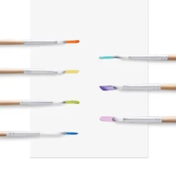 7pc Artist Paintbrush Set - Mondo Llama™: Nylon & Wood, Watercolor, Oil, Tempera, Acrylic, Filbert, Round, Angle Brushes -Mondo Llama Shop GUEST 3645e73b b056 44d4 b5ba ed7847b149c9