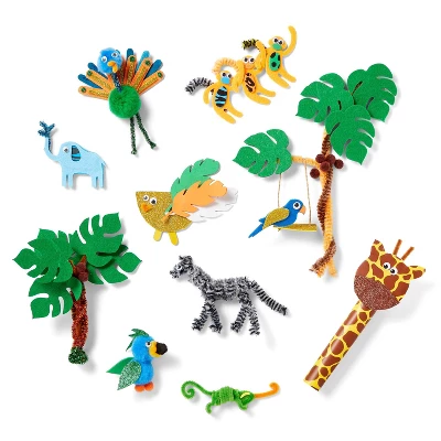 273pc Jungle Bucket Of Crafts - Mondo Llama™: DIY Art Kit, Includes Pom Poms, Acrylic Material, Ages 6+ 3 273pc Jungle Bucket Of Crafts - Mondo Llama™: DIY Art Kit, Includes Pom Poms, Acrylic Material, Ages 6+ - Image 3