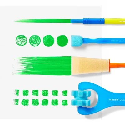 25pc Mixed Media Tools Set - Mondo Llama™: Artist Paint Brushes & Applicators, Nylon & Wood, Multicolor, 7" Length 2 25pc Mixed Media Tools Set - Mondo Llama™: Artist Paint Brushes & Applicators, Nylon & Wood, Multicolor, 7" Length - Image 2