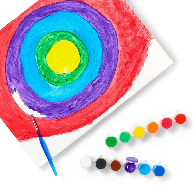 12ct Washable Tempera Paint Set With Paintbrush - Mondo Llama™ 2 12ct Washable Tempera Paint Set With Paintbrush - Mondo Llama™ - Image 2