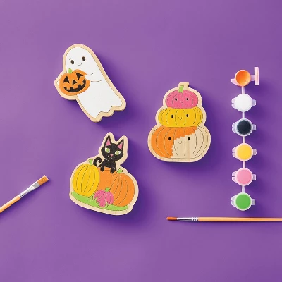 3ct Halloween Wood Characters Painting Craft Kit - Mondo Llama™ 1 3ct Halloween Wood Characters Painting Craft Kit - Mondo Llama™