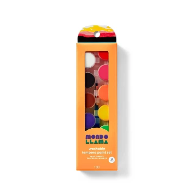 12ct Washable Tempera Paint Set With Paintbrush - Mondo Llama™ 4 12ct Washable Tempera Paint Set With Paintbrush - Mondo Llama™ - Image 4