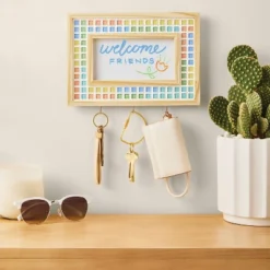 Summer Craft Key Holder With White Board Mosaic Frame Kit - Mondo Llama™