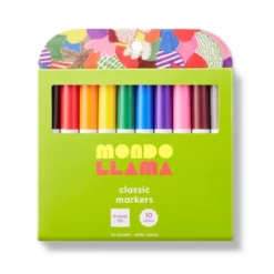 10ct Markers Broad Tip Classic Colors - Mondo Llama™: School Supplies, Thick Permanent, 2mm, Multicolored, Ages 3+ -Mondo Llama Shop GUEST 53222811 0a5a 4c72 9321 e1df4c90b0a1