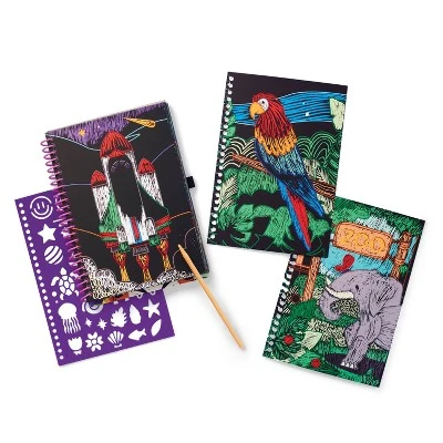 Scratch Art Book Craft Kit -Mondo Llama™: DIY Art Kit For Kids 6+, Includes Wooden Dowel & Paper, Choking Hazard Warning 3 Scratch Art Book Craft Kit -Mondo Llama™: DIY Art Kit For Kids 6+, Includes Wooden Dowel & Paper, Choking Hazard Warning - Image 3