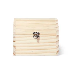 Wood Treasure Chest Box - Mondo Llama™: Unfinished Wooden Craft, DIY Project, 6"x4"x4.7" -Mondo Llama Shop GUEST 5541e05e 8d6b 4f6b 9e48 008fd36732a2