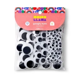 125ct Googly Eyes With Sticker Back Black - Mondo Llama™: Craft Embellishments, Wiggle Eye Stickers, Multicolor PVC -Mondo Llama Shop GUEST 651b6c26 c3fd 4eb0 8168 dd292c8dba4c