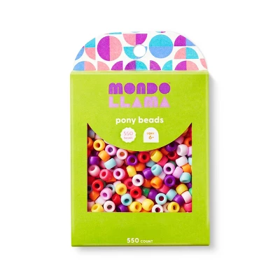550ct Pony Beads - Mondo Llama™: Multicolor Plastic Craft Embellishments, Kandi & Hair Beads, Ages 6+ 4 550ct Pony Beads - Mondo Llama™: Multicolor Plastic Craft Embellishments, Kandi & Hair Beads, Ages 6+ - Image 4