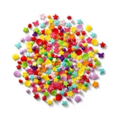 250ct Butterfly & Bloom Beads - Mondo Llama™: Craft Embellishments, Multicolor, Plastic, Ages 6+