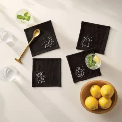 4ct Halloween Craft Beaded Embroidery Napkins Kit - Mondo Llama™