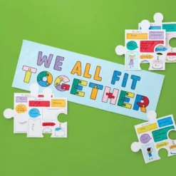 15ct Classroom Craft About Me Puzzle Poster Kit, Teacher Supplies - Mondo Llama™