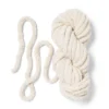 Large Knit Blanket Craft Kit Cream - Mondo Llama™: Finger Knitting Yarn DIY Art Kit For Adults