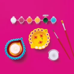 2ct Diwali Craft Diya Painting Kit - Mondo Llama™