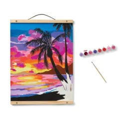 Paint By Number Kit Tropical Beach Scene - Mondo Llama™ -Mondo Llama Shop GUEST c29d3659 1877 46ed b8dd 39bf50628b8f