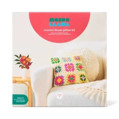 Summer Craft Granny Square Throw Pillow Crochet Kit- Mondo Llama™ -Mondo Llama Shop GUEST c416c0d2 c359 4f48 be50 acb808f9ff0e