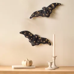 2ct Halloween Craft Lit Wrapped Rope Bat Kit - Mondo Llama™