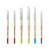 6pc Artist Paintbrush Set - Mondo Llama™: Nylon & Wood, Watercolor, Oil, Acrylic, Tempera, Filbert, Angle, Round