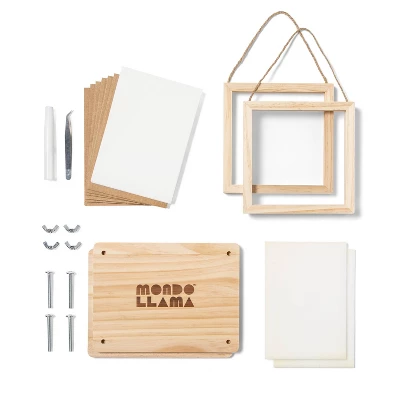 Floral Press With Frame Wood Craft Kit - Mondo Llama™: Flower Drying & Pressing Kit, Nature Art, Non-Toxic, Adult Craft 1 Floral Press With Frame Wood Craft Kit - Mondo Llama™: Flower Drying & Pressing Kit, Nature Art, Non-Toxic, Adult Craft