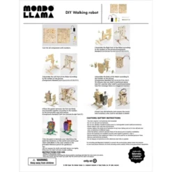 Create-Your-Own Wood Walking Robot Kit - Mondo Llama™: DIY Science Craft With Paint & Brush, Ages 14+, Requires 2 AA Batteries -Mondo Llama Shop GUEST e22cb875 d125 4c0c 968c 1eb98db0759a