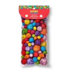 100ct Sparkle Pom-Poms - Mondo Llama™: Multicolor Craft Embellishments, PET & Polypropylene, Ages 6+, 100 Pieces -Mondo Llama Shop GUEST e6295615 3b08 48e7 9dd9 f0937ae57ddf