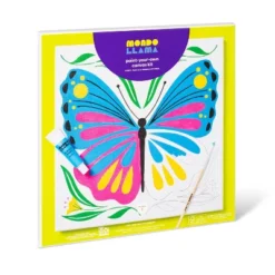 11''x11" Paint-Your-Own Canvas Craft Kit Butterfly - Mondo Llama™: DIY Art Kit With Paint, Tray, Brushes, Canvas Boards -Mondo Llama Shop GUEST e70f3610 7b18 43c6 afb8 0cd53b21e134