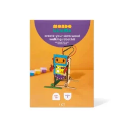 Create-Your-Own Wood Walking Robot Kit - Mondo Llama™: DIY Science Craft With Paint & Brush, Ages 14+, Requires 2 AA Batteries -Mondo Llama Shop GUEST e79ced1c 8cdf 4f8f 8a67 b987c9be5d05