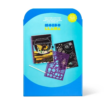 Scratch Art Book Craft Kit -Mondo Llama™: DIY Art Kit For Kids 6+, Includes Wooden Dowel & Paper, Choking Hazard Warning 2 Scratch Art Book Craft Kit -Mondo Llama™: DIY Art Kit For Kids 6+, Includes Wooden Dowel & Paper, Choking Hazard Warning - Image 2