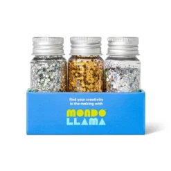 3pk Specialty Glitter Silvers And Golds - Mondo Llama™: Craft Embellishments, Metallic Silver & Gold, PET Material, Ages 6+ -Mondo Llama Shop GUEST f4255a88 b514 4a5c 9cc5 ea3d0722308e