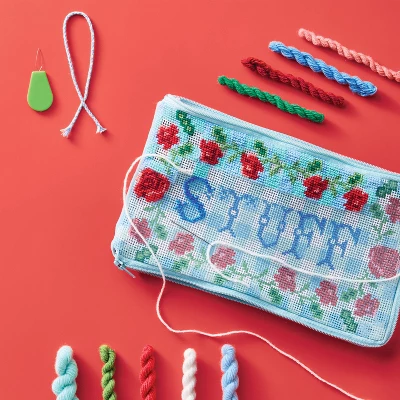 Summer Craft Stuff Pouch Cross Stitch Kit - Mondo Llama™ 2 Summer Craft Stuff Pouch Cross Stitch Kit - Mondo Llama™ - Image 2