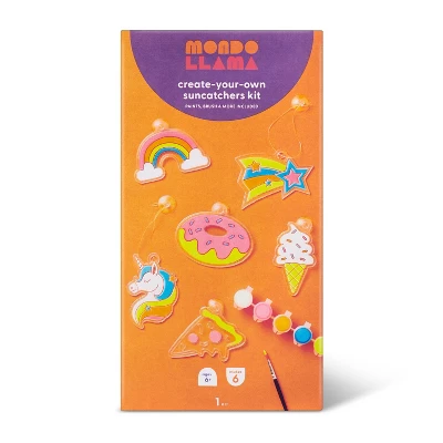 Create-Your-Own Suncatchers Kit - Mondo Llama™: DIY Painting Craft Kit For Kids, Includes 2 Brushes, 20 Pieces, Ages 6+ 4 Create-Your-Own Suncatchers Kit - Mondo Llama™: DIY Painting Craft Kit For Kids, Includes 2 Brushes, 20 Pieces, Ages 6+ - Image 4