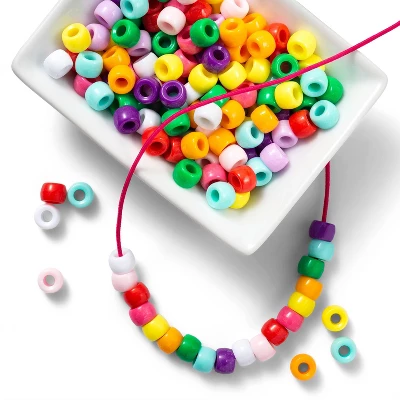 550ct Pony Beads - Mondo Llama™: Multicolor Plastic Craft Embellishments, Kandi & Hair Beads, Ages 6+ 3 550ct Pony Beads - Mondo Llama™: Multicolor Plastic Craft Embellishments, Kandi & Hair Beads, Ages 6+ - Image 3