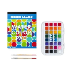 35pc Watercolor Paint Set - Mondo Llama™: Non-Toxic Multicolor Craft Paint For Kids 6+