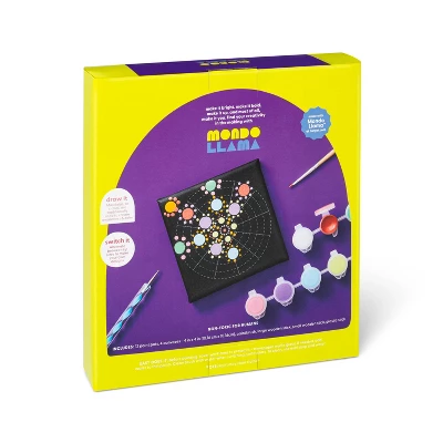4'' X 4'' 4pk Paint-Your-Own Canvas Kit Mandalas - Mondo Llama™ 2 4'' X 4'' 4pk Paint-Your-Own Canvas Kit Mandalas - Mondo Llama™ - Image 2